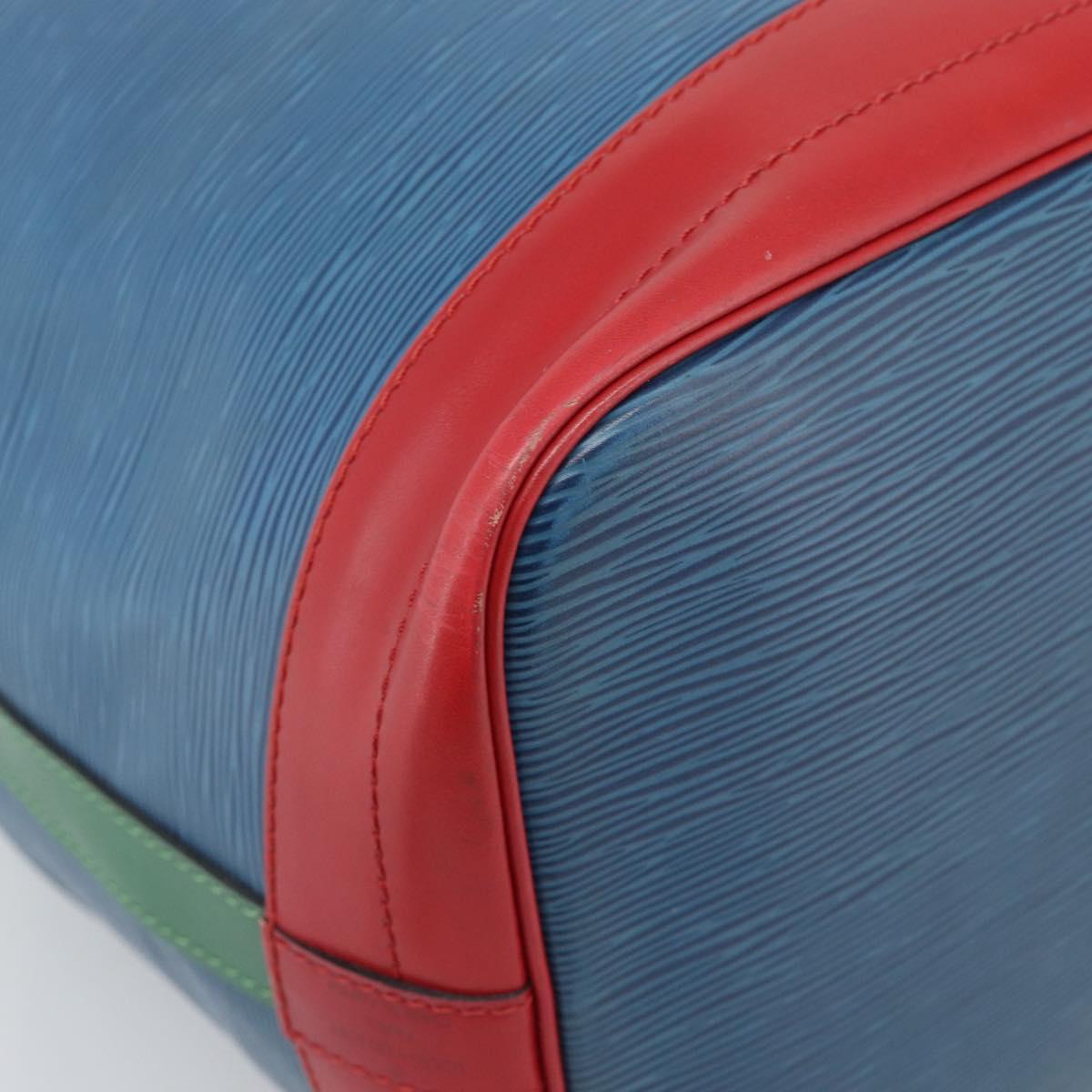 LOUIS VUITTON Epi Tricolor Noe Shoulder Bag Blue Red Green M44082 LV Auth 195062