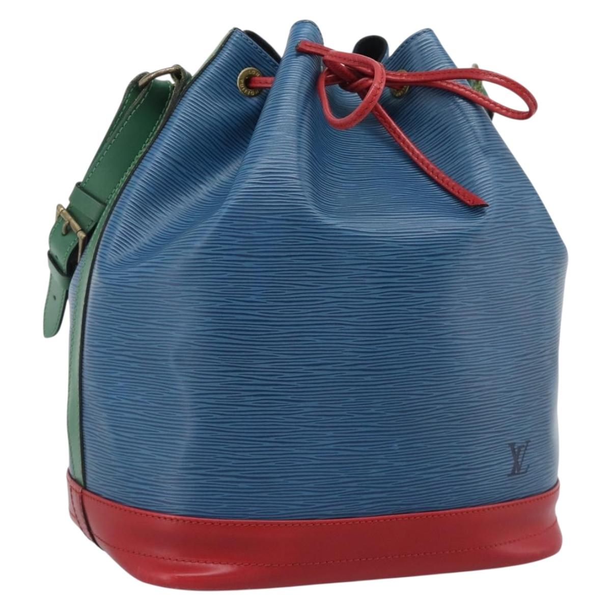 LOUIS VUITTON Epi Tricolor Noe Shoulder Bag Blue Red Green M44082 LV Auth 195062