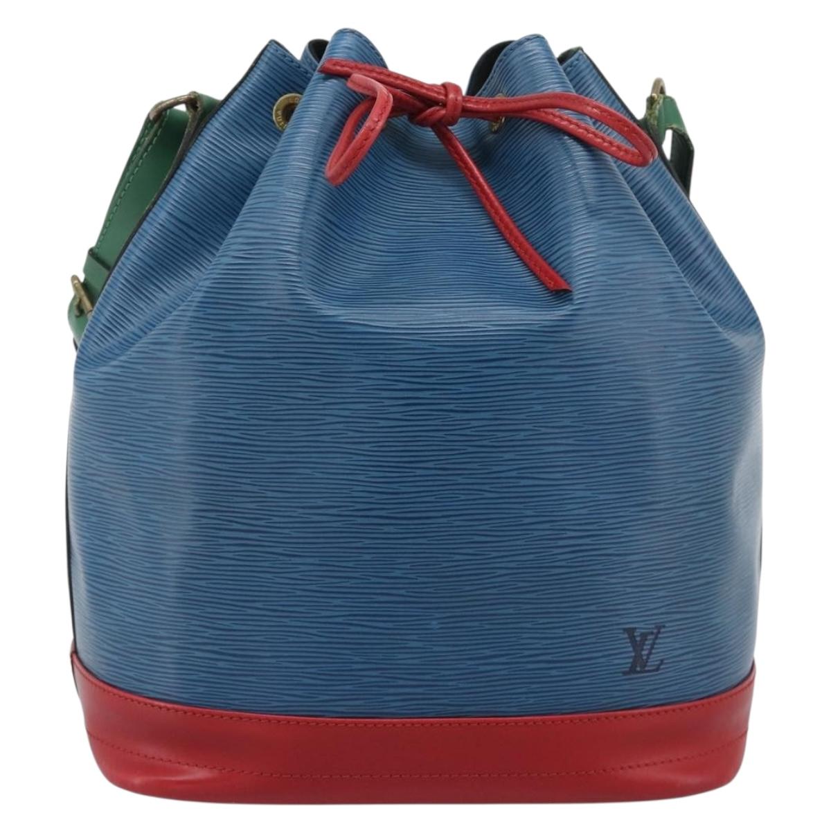 LOUIS VUITTON Epi Tricolor Noe Shoulder Bag Blue Red Green M44082 LV Auth 195062