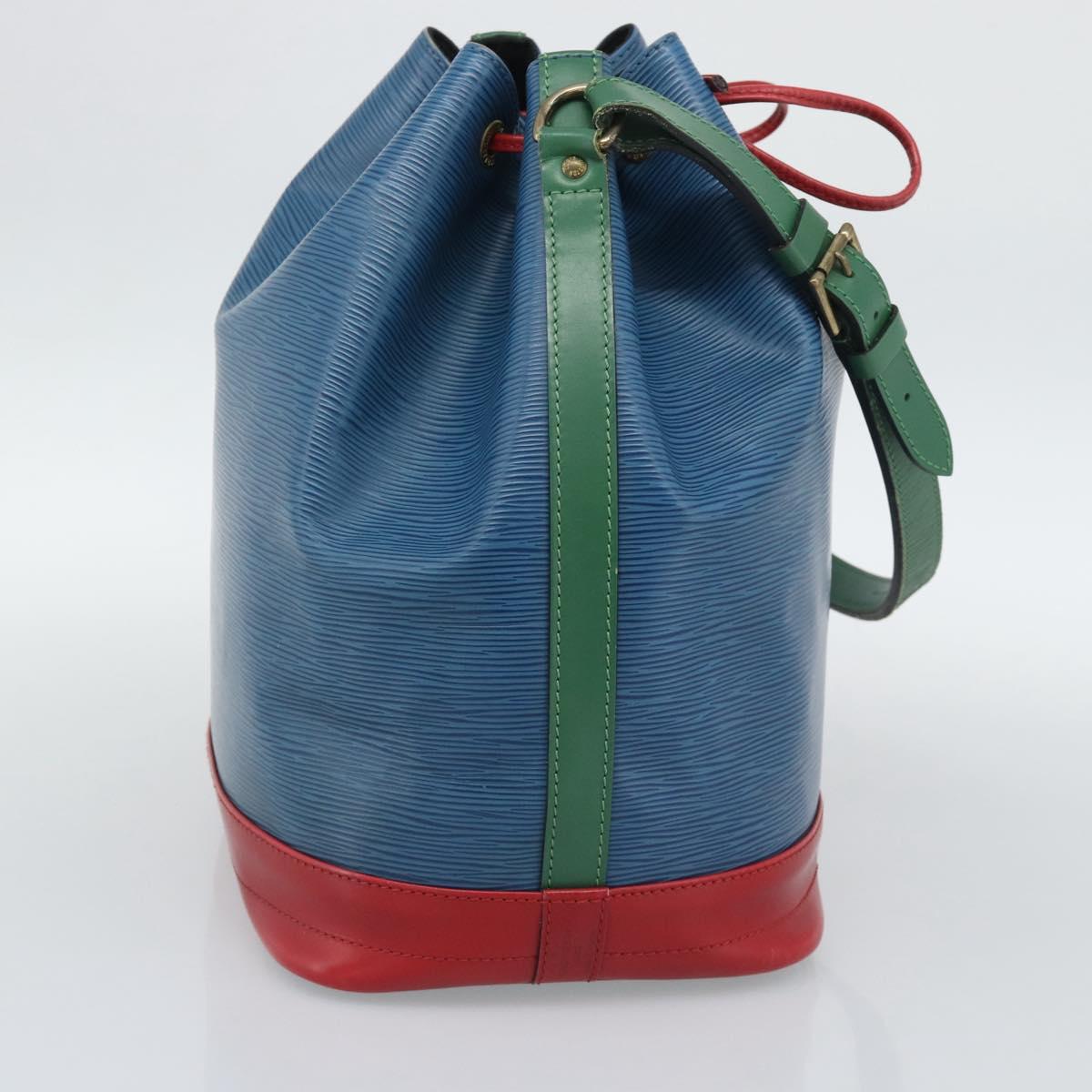LOUIS VUITTON Epi Tricolor Noe Shoulder Bag Blue Red Green M44082 LV Auth 195062