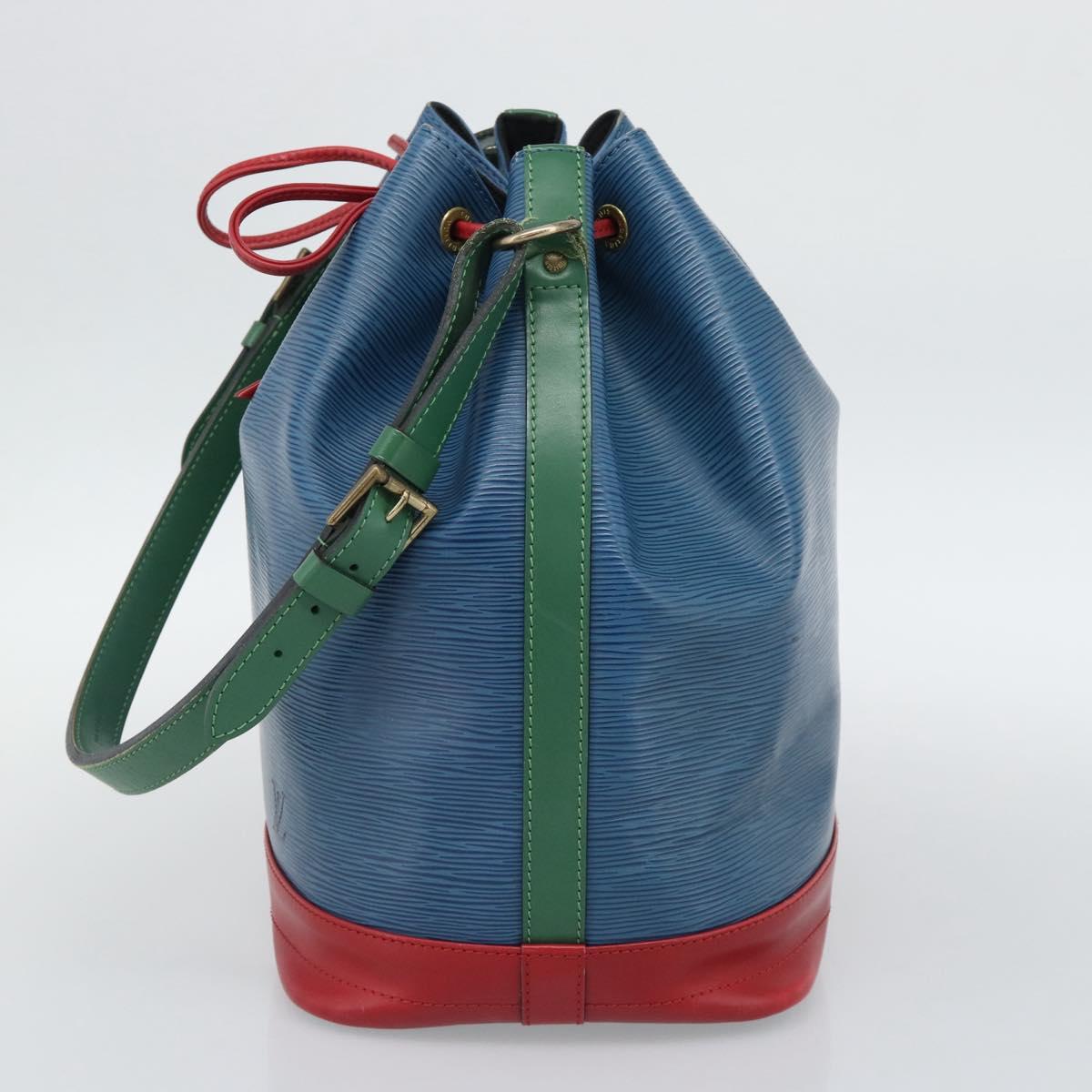 LOUIS VUITTON Epi Tricolor Noe Shoulder Bag Blue Red Green M44082 LV Auth 195062