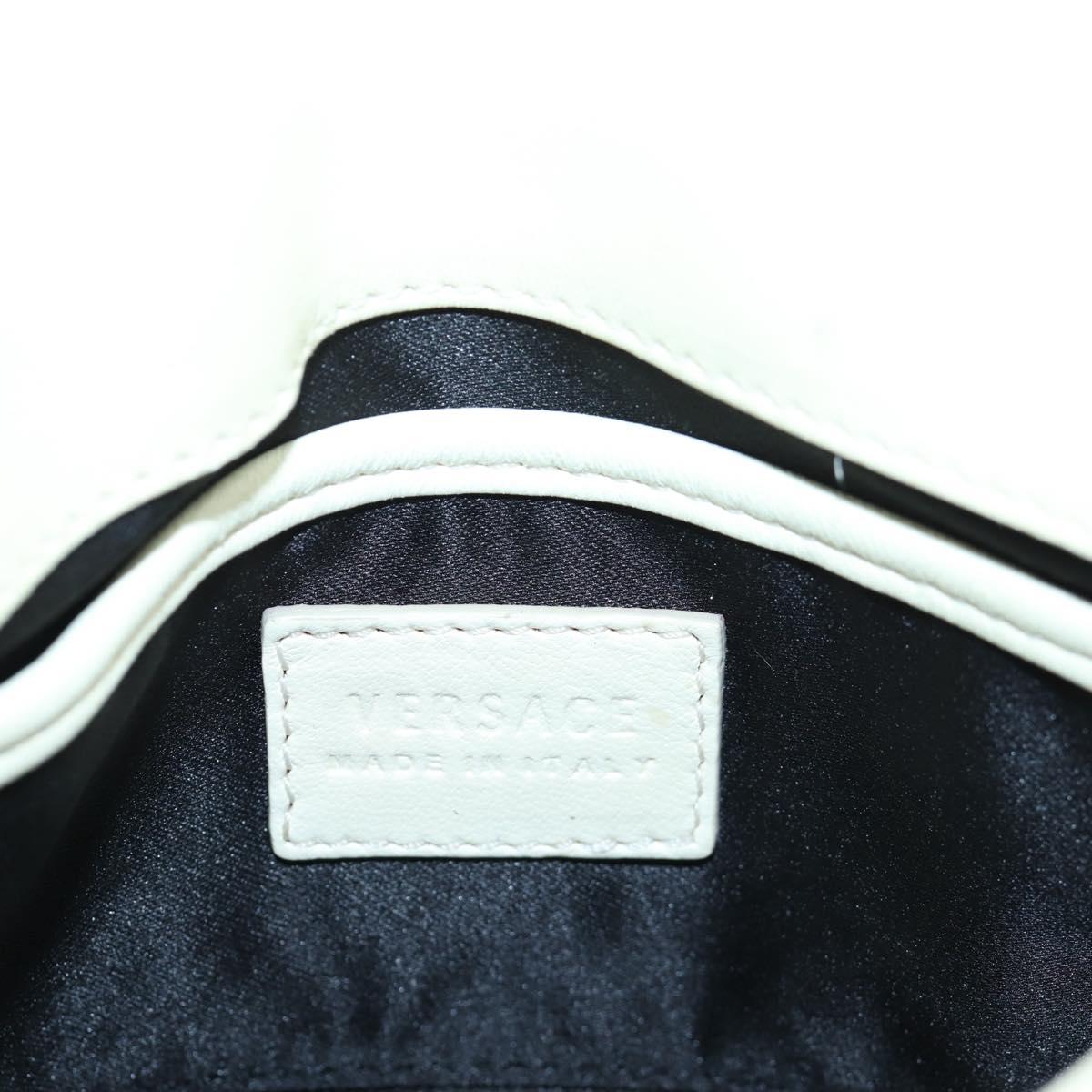 VERSACE Chain Shoulder Bag Canvas Multicolor Gold Auth 195065M