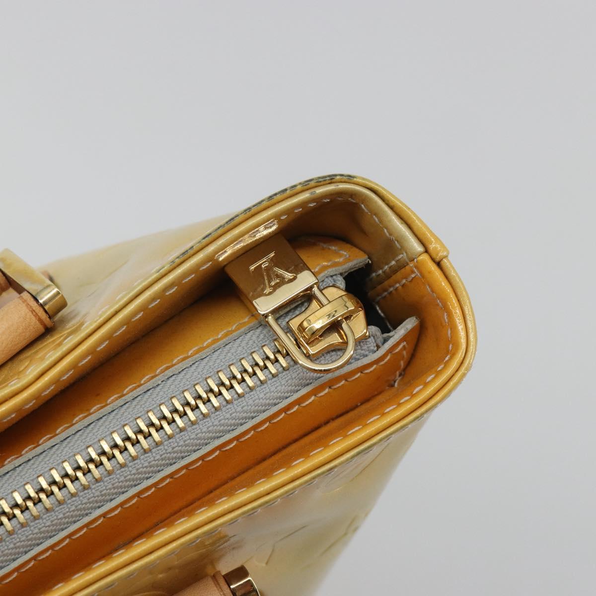 LOUIS VUITTON Monogram Vernis Houston Hand Bag Gris M91053 LV Auth 195071