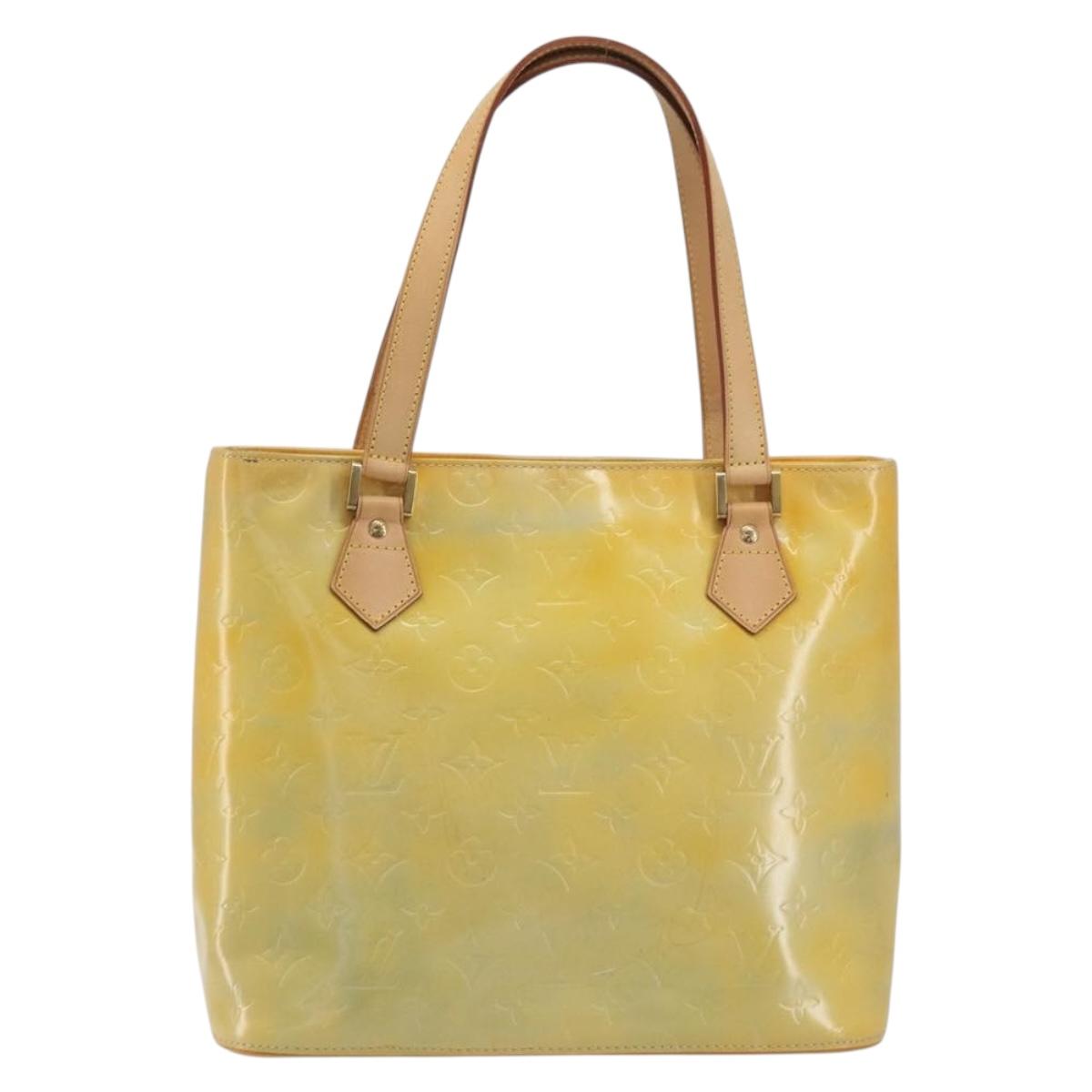LOUIS VUITTON Monogram Vernis Houston Hand Bag Gris M91053 LV Auth 195071