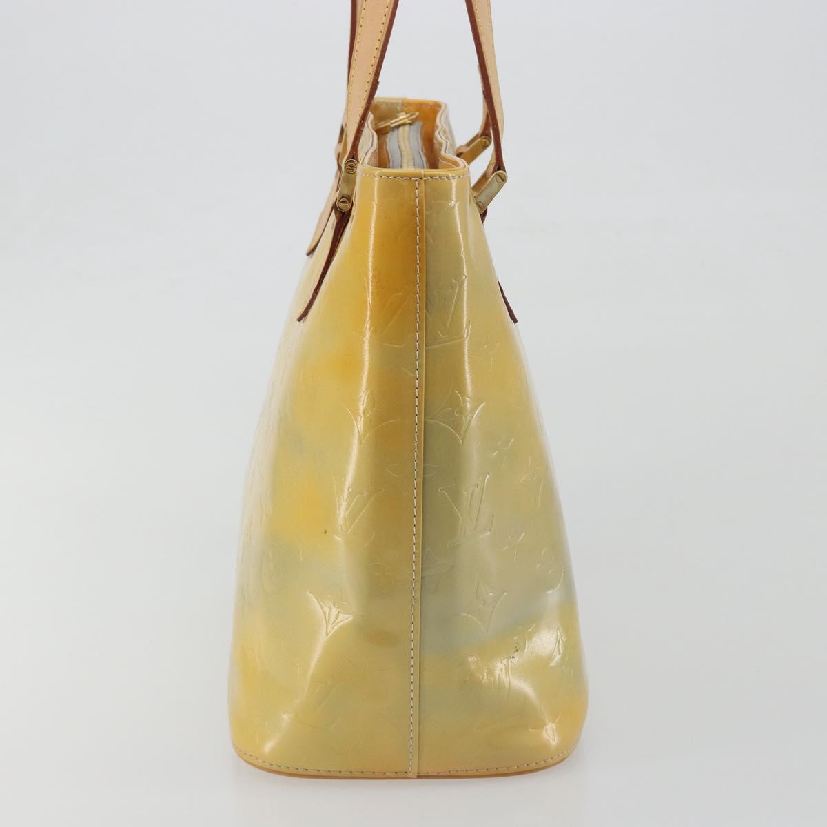 LOUIS VUITTON Monogram Vernis Houston Hand Bag Gris M91053 LV Auth 195071