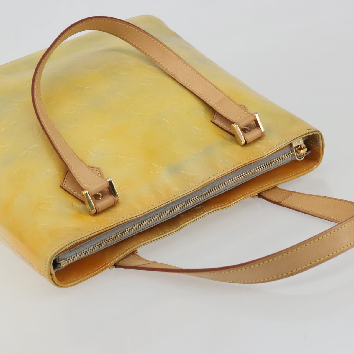 LOUIS VUITTON Monogram Vernis Houston Hand Bag Gris M91053 LV Auth 195071