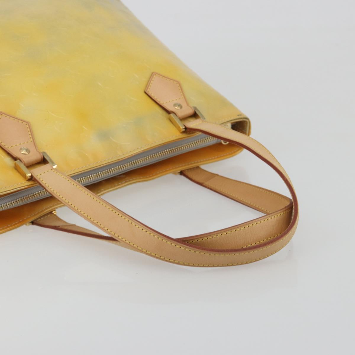 LOUIS VUITTON Monogram Vernis Houston Hand Bag Gris M91053 LV Auth 195071