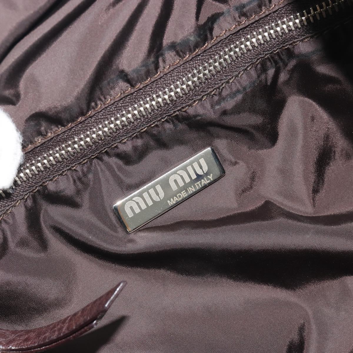 Miu Miu Tote Bag Canvas Green Silver Auth 195073A