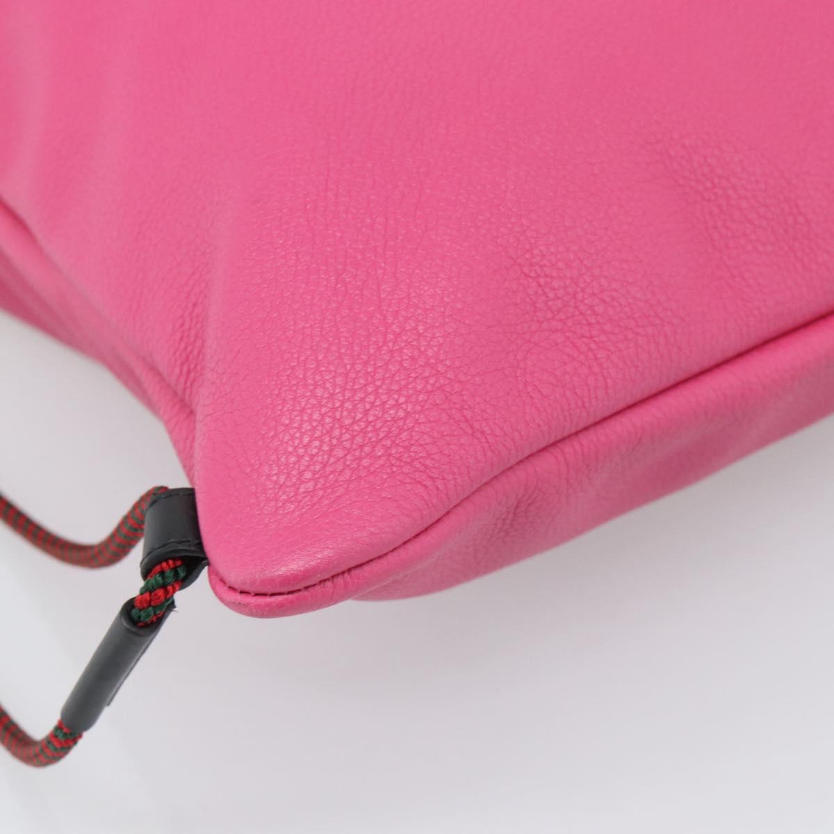 GUCCI Drawstring Backpack Leather Pink 516639 Auth 195079A