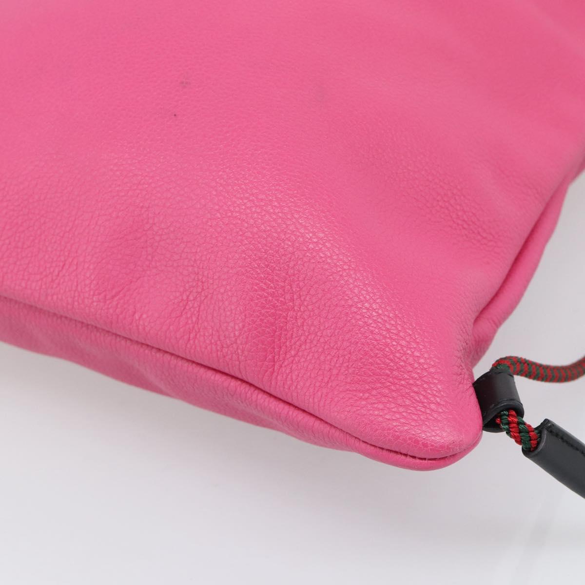 GUCCI Drawstring Backpack Leather Pink 516639 Auth 195079A