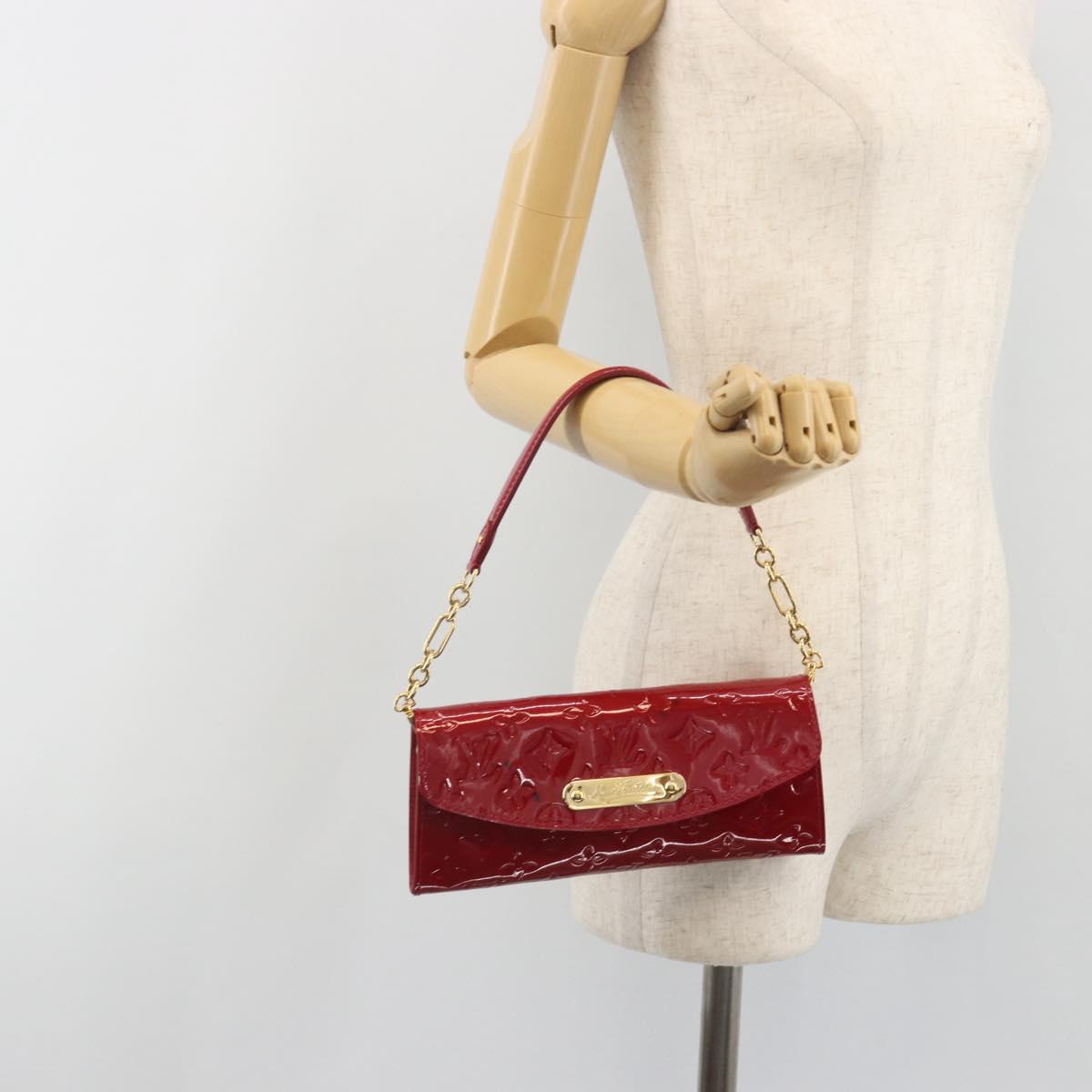 LOUIS VUITTON Monogram Vernis Sunset Bluebird Pomme D'amour M93543 Auth 195089
