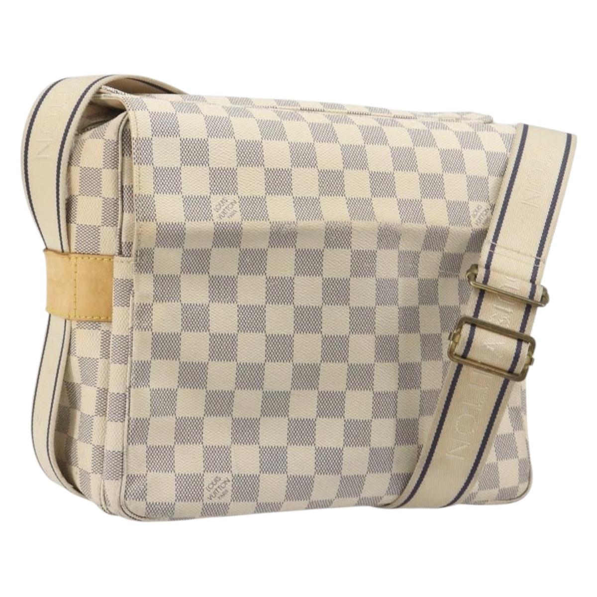 LOUIS VUITTON Damier Azur Naviglio Shoulder Bag N51189 LV Auth 195090