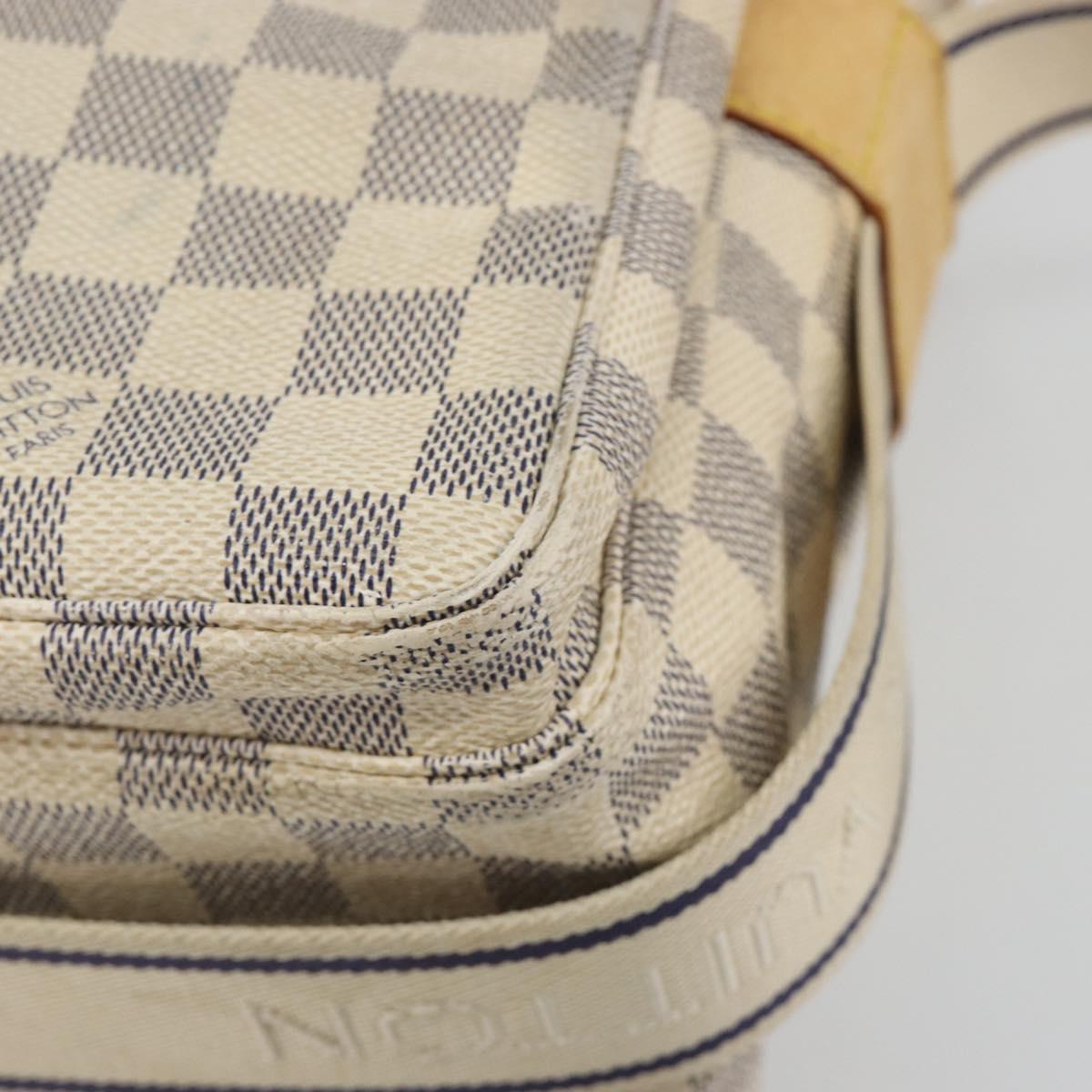 LOUIS VUITTON Damier Azur Naviglio Shoulder Bag N51189 LV Auth 195090