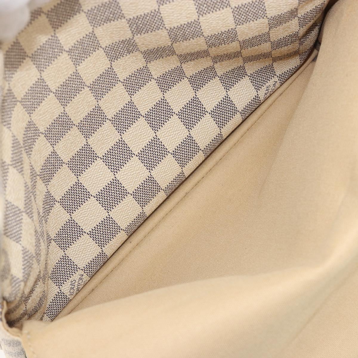 LOUIS VUITTON Damier Azur Naviglio Shoulder Bag N51189 LV Auth 195090