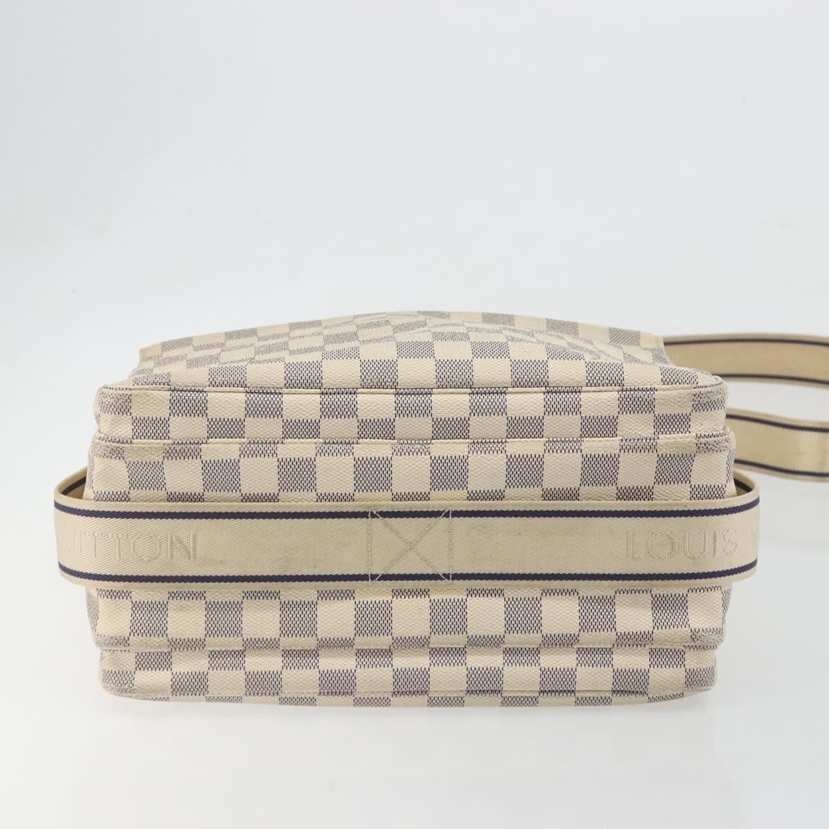 LOUIS VUITTON Damier Azur Naviglio Shoulder Bag N51189 LV Auth 195090