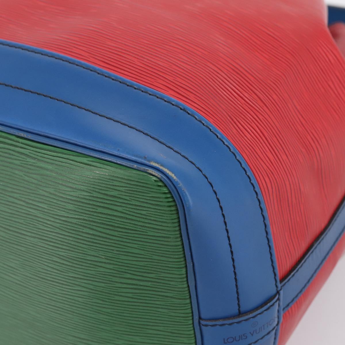 LOUIS VUITTON Epi Noe Shoulder Bag Tricolor Red Blue M44084 LV Auth 195096A