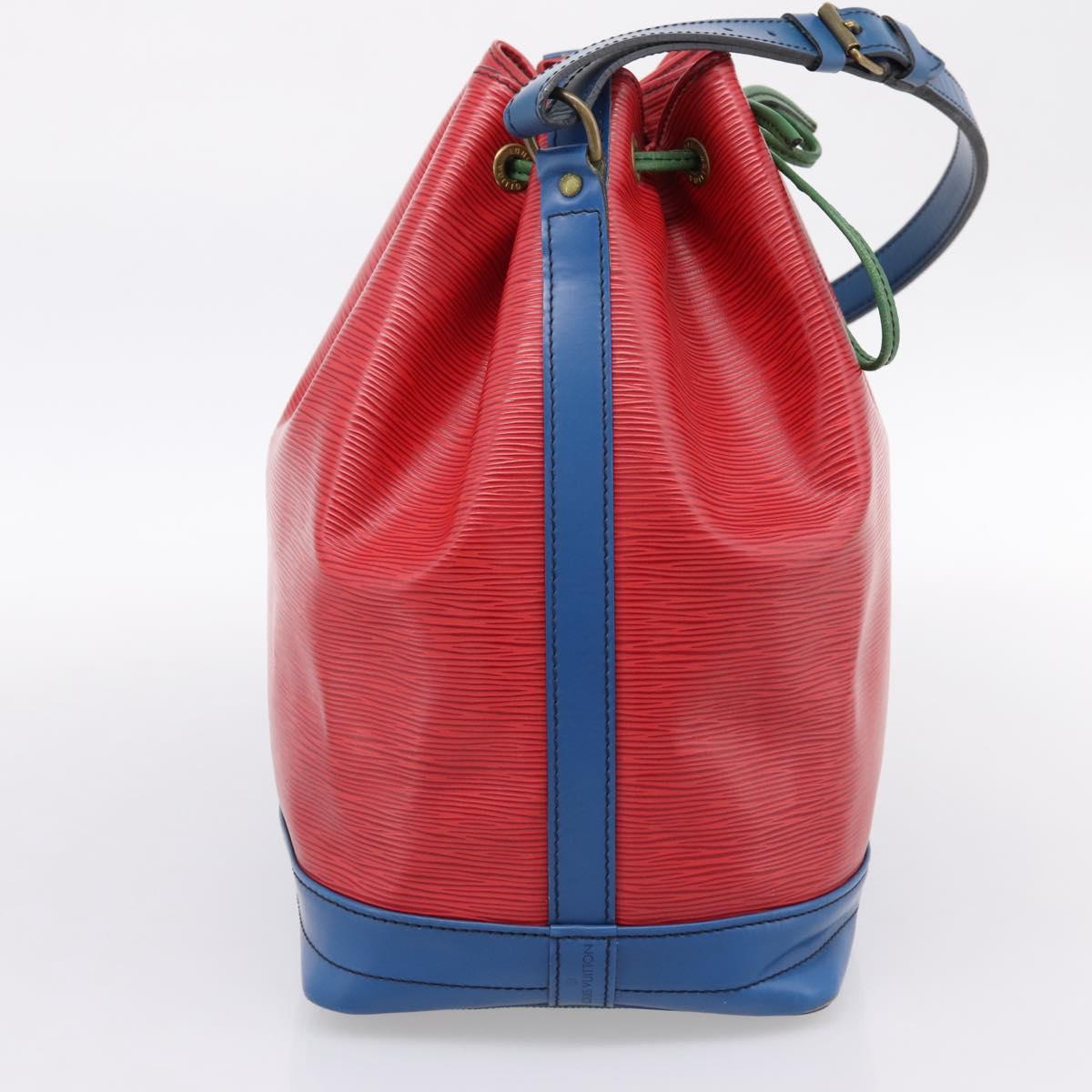 LOUIS VUITTON Epi Noe Shoulder Bag Tricolor Red Blue M44084 LV Auth 195096A