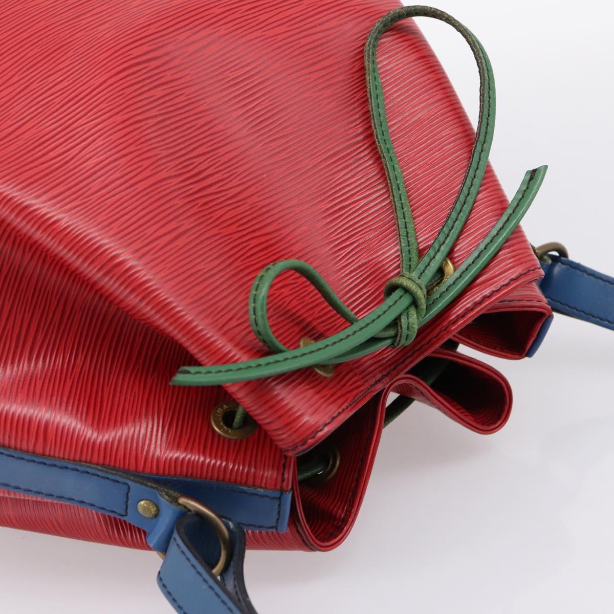 LOUIS VUITTON Epi Noe Shoulder Bag Tricolor Red Blue M44084 LV Auth 195096A