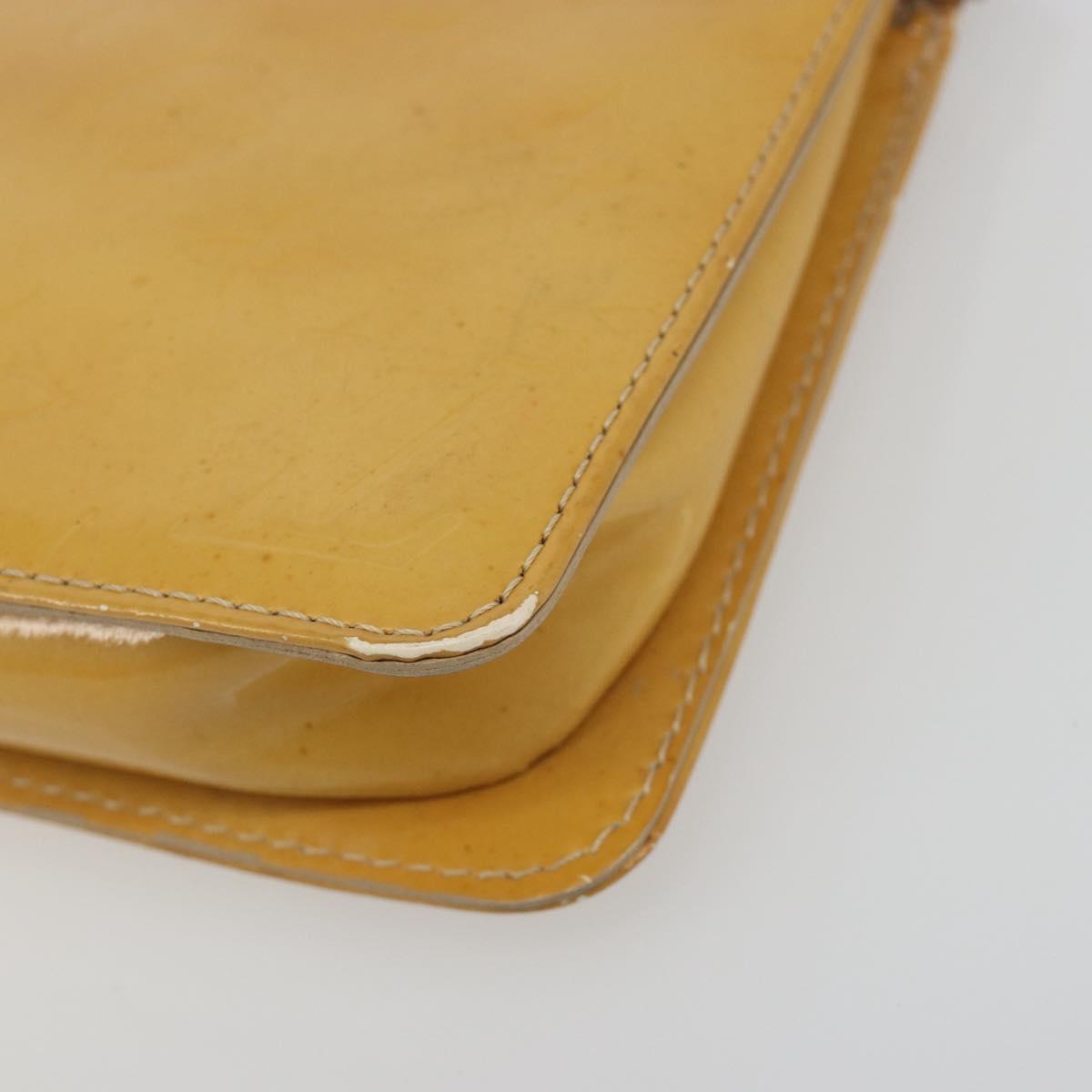 LOUIS VUITTON Monogram Vernis Lexington Pouch Beige M91010 LV Auth 195097