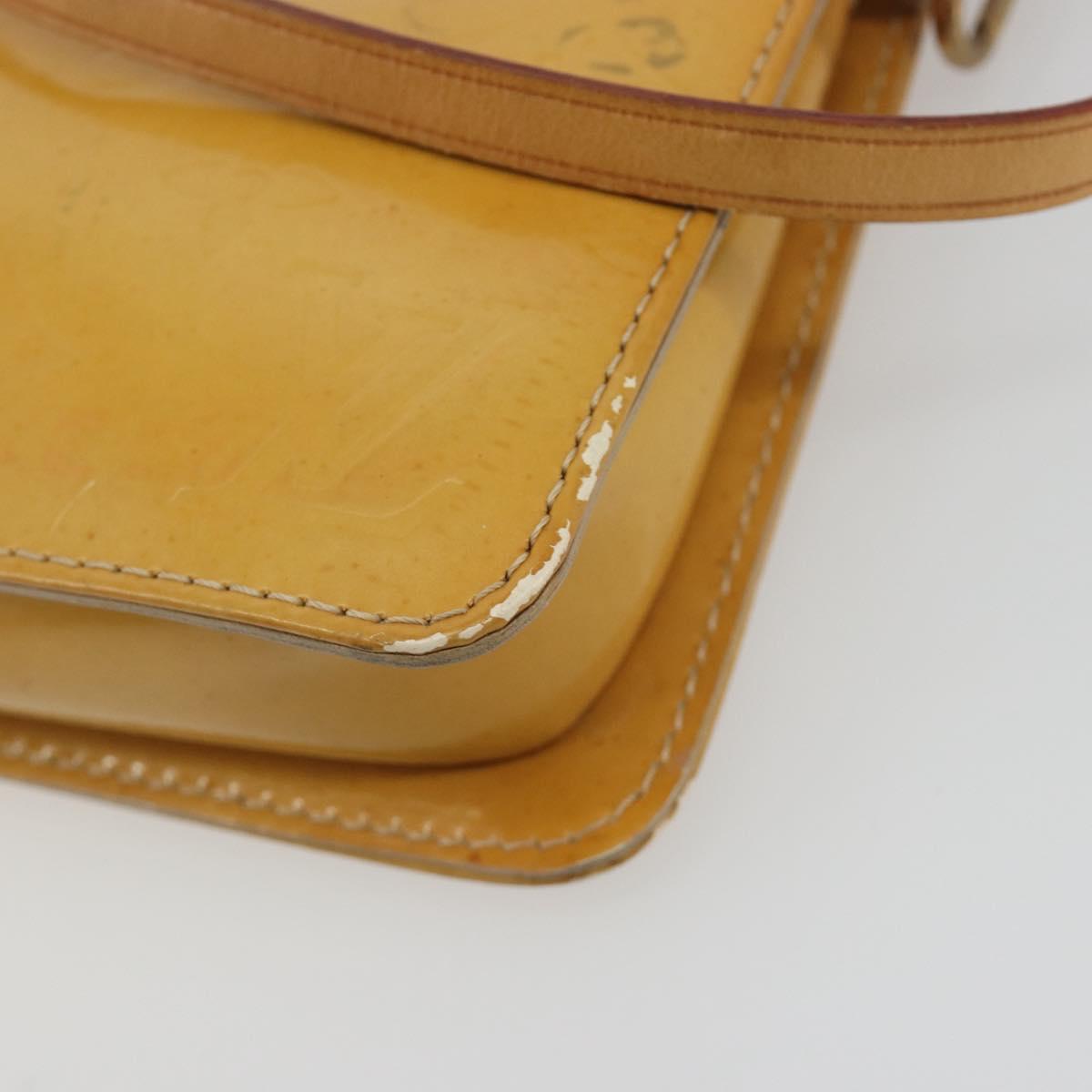 LOUIS VUITTON Monogram Vernis Lexington Pouch Beige M91010 LV Auth 195097