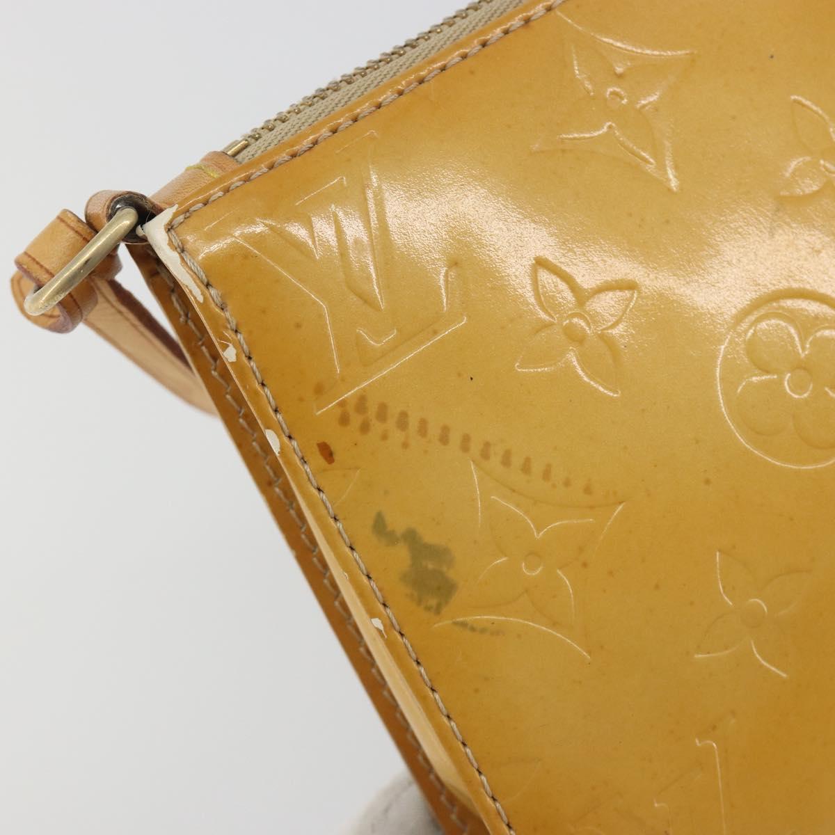 LOUIS VUITTON Monogram Vernis Lexington Pouch Beige M91010 LV Auth 195097