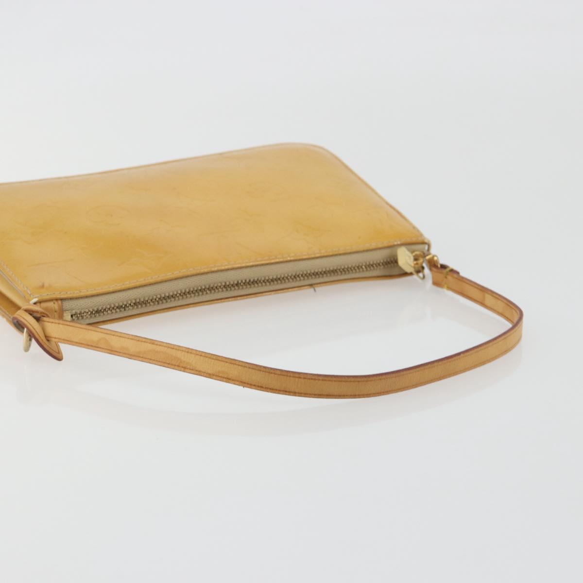 LOUIS VUITTON Monogram Vernis Lexington Pouch Beige M91010 LV Auth 195097