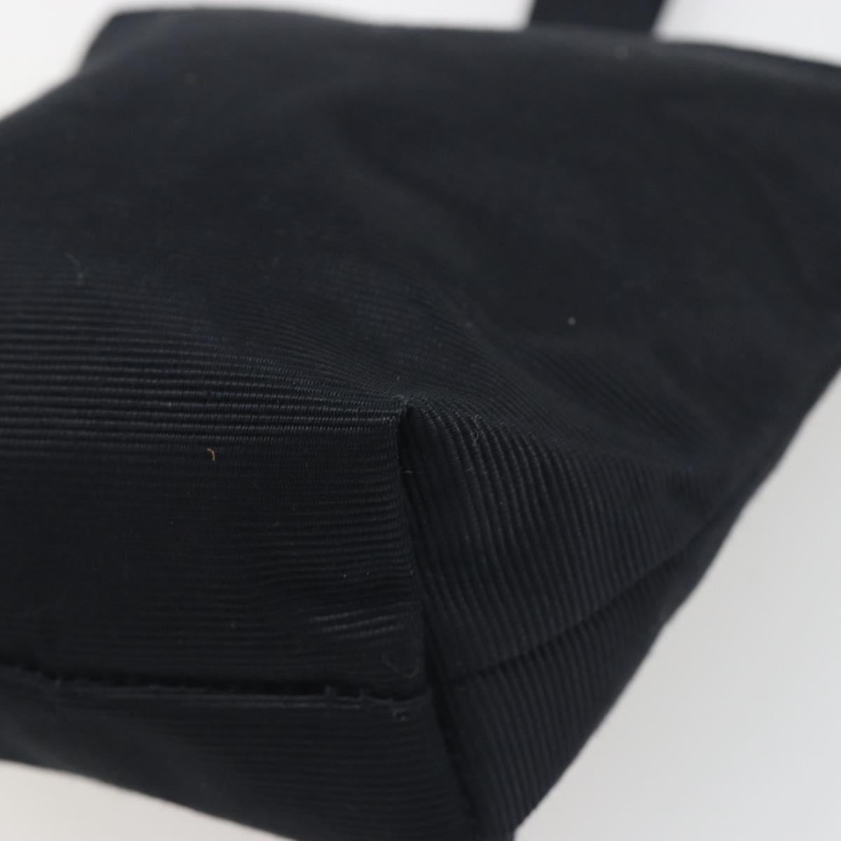 CELINE Circle Pouch Canvas Black Gold Auth 195098A