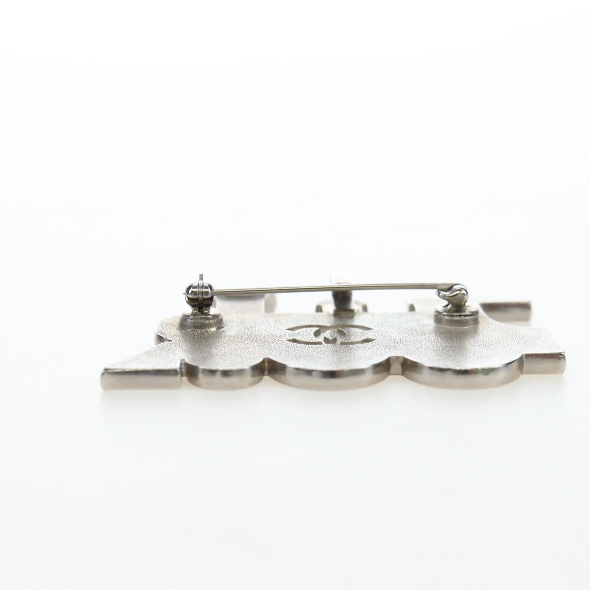 CHANEL Brooch metal Gold Tone CC Auth 195102M
