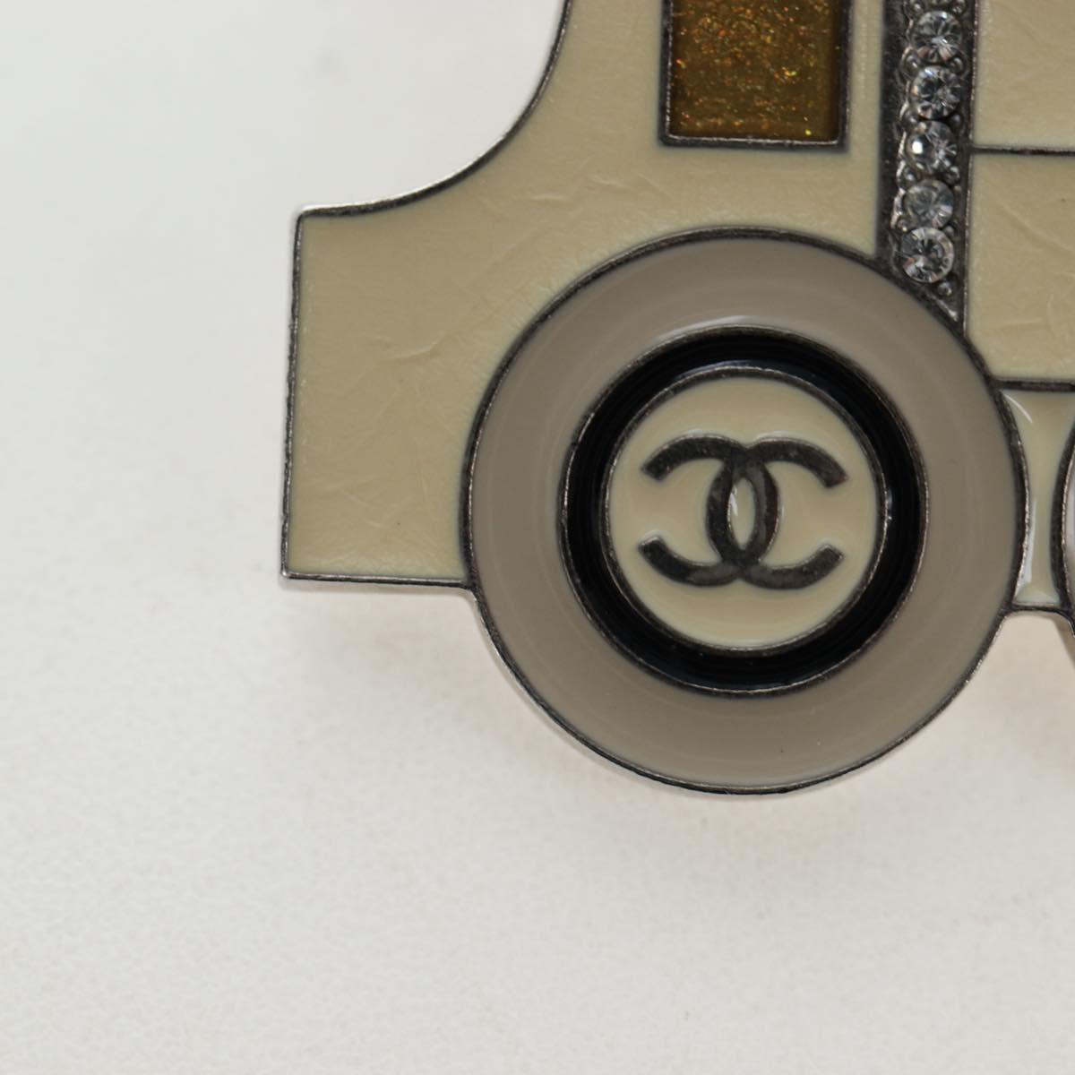 CHANEL Brooch metal Gold Tone CC Auth 195102M