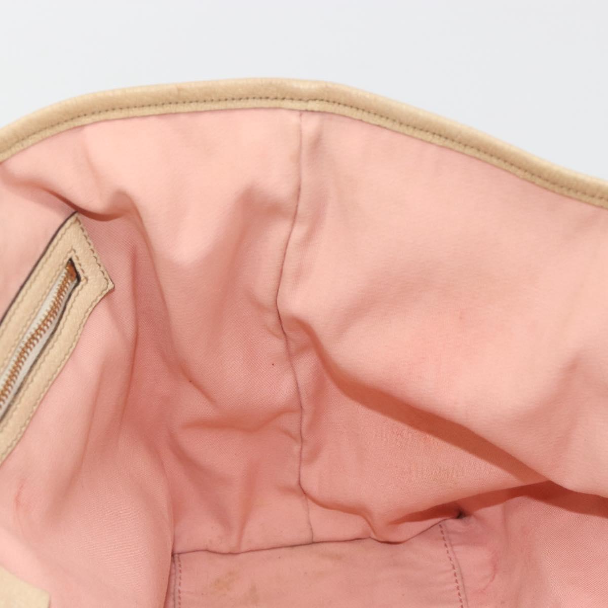 GUCCI GG Canvas Sherry Line Tote Bag Pink Gold 137396 Auth 195115