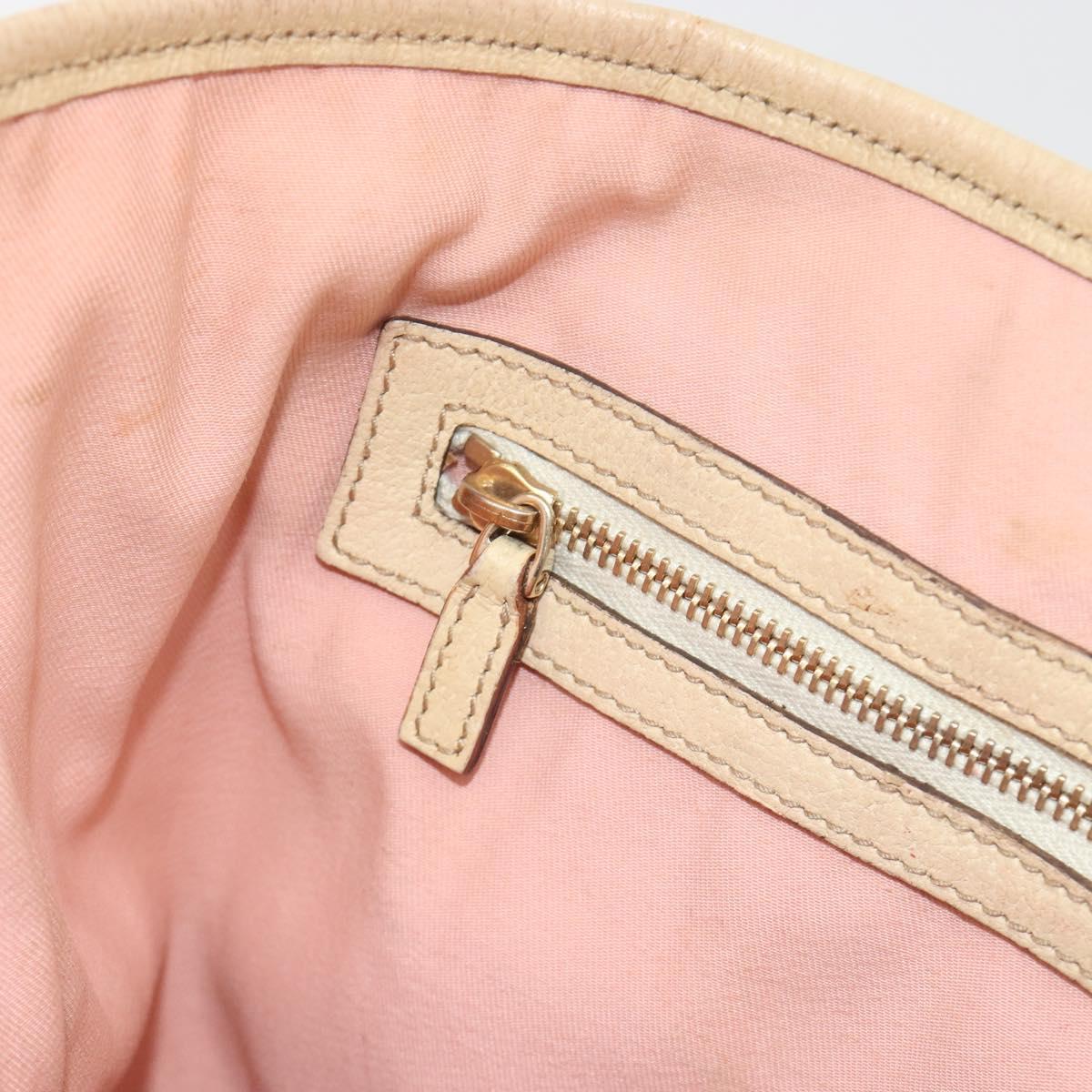 GUCCI GG Canvas Sherry Line Tote Bag Pink Gold 137396 Auth 195115