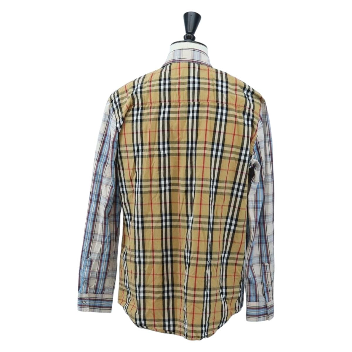 BURBERRY Nova Check Shirt cotton Beige Auth 195117M
