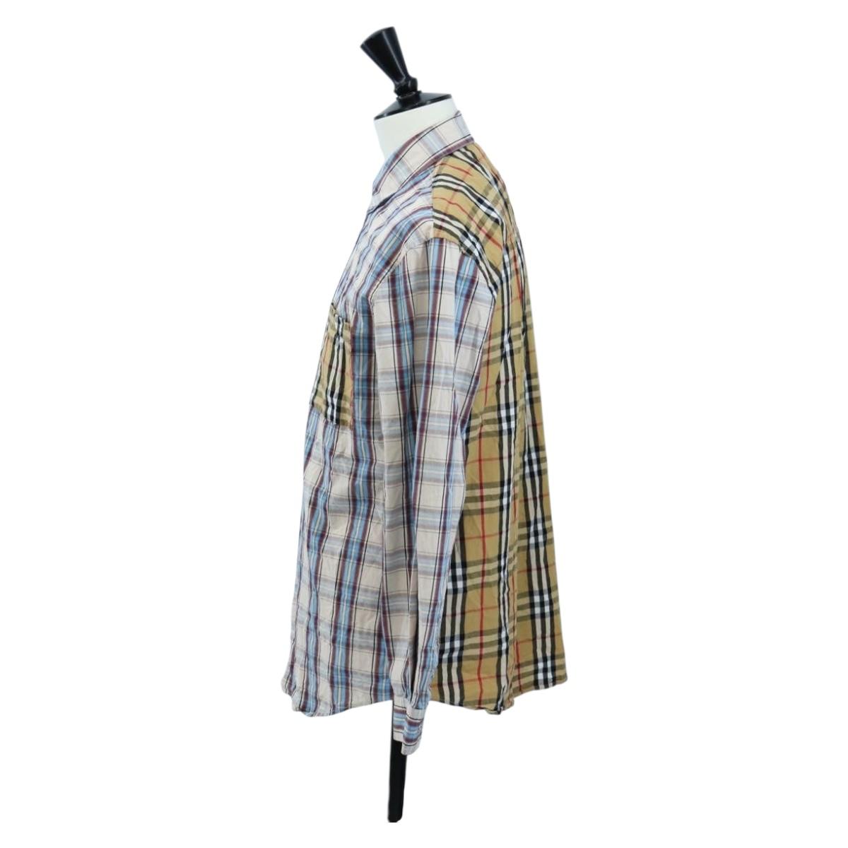 BURBERRY Nova Check Shirt cotton Beige Auth 195117M