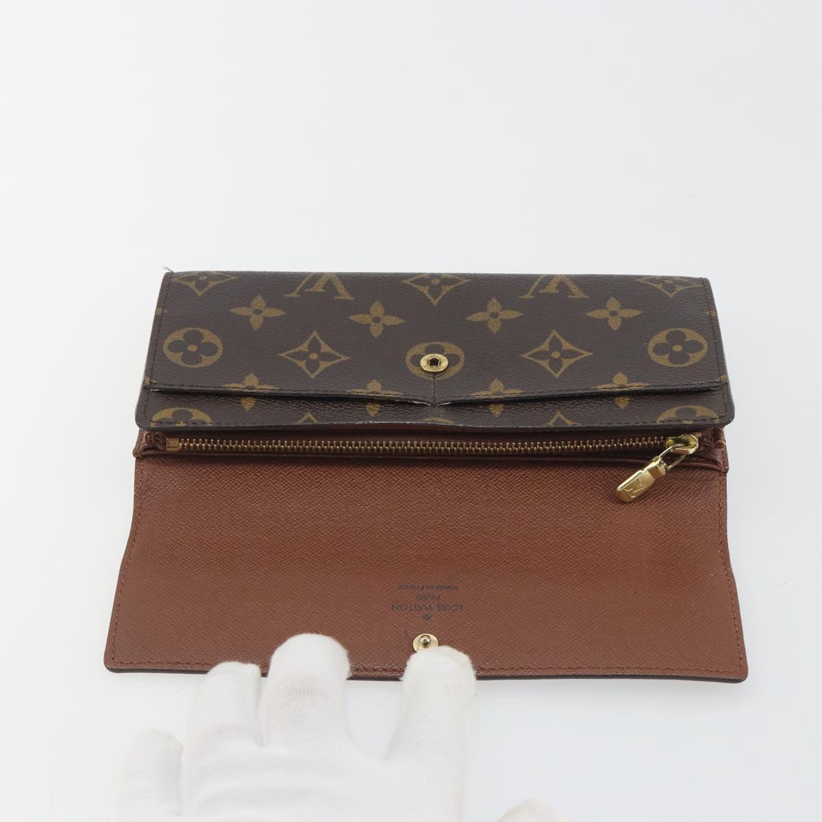 LOUIS VUITTON Monogram Portefeuille Sarah Long Wallet M61734 LV Auth 195119