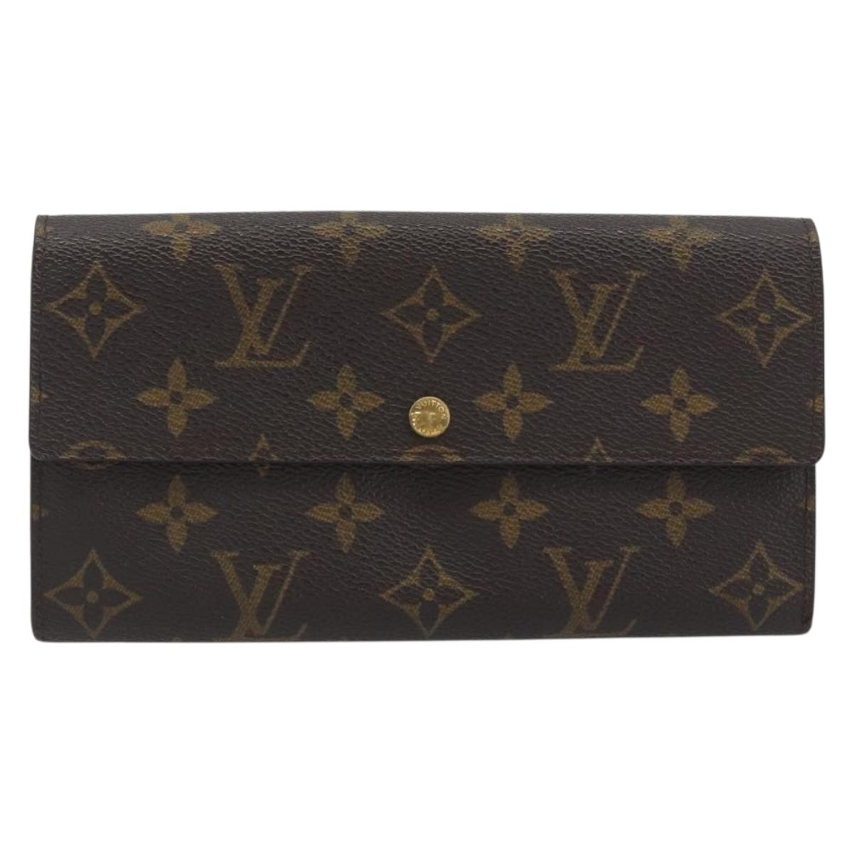 LOUIS VUITTON Monogram Portefeuille Sarah Long Wallet M61734 LV Auth 195119