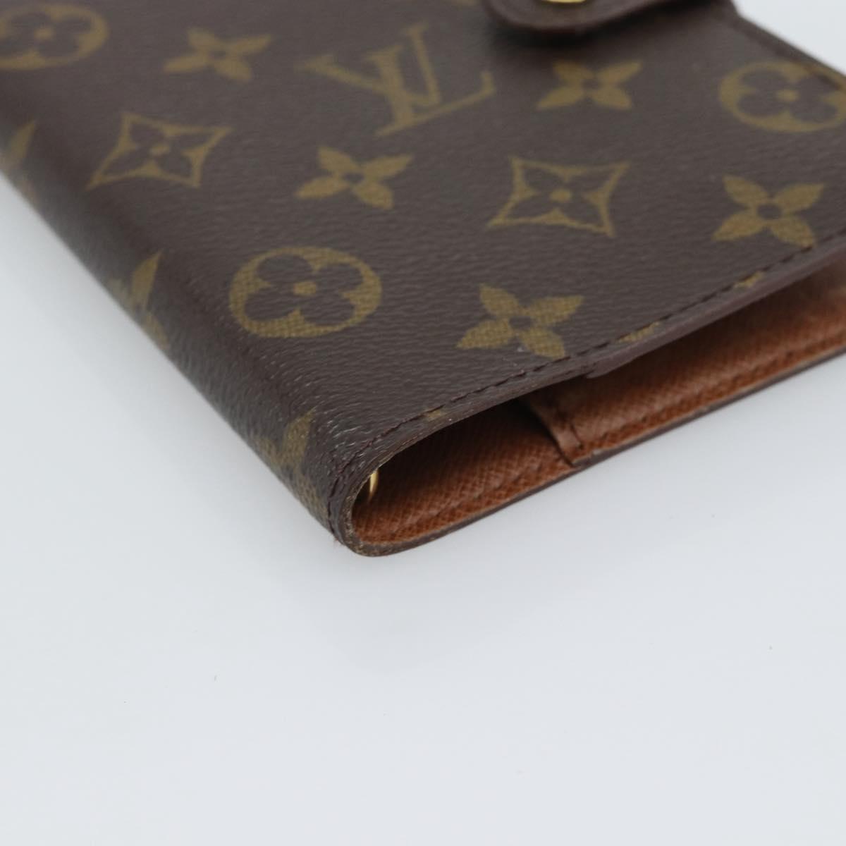 LOUIS VUITTON Monogram Agenda PM Day Planner Cover R20005 LV Auth 195154