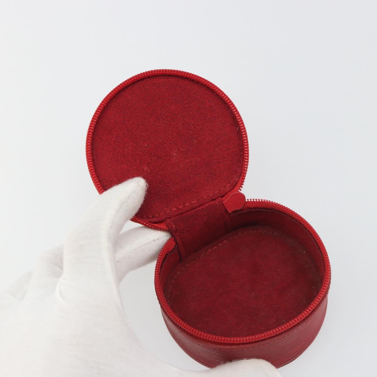 LOUIS VUITTON Epi Ecrin bijou 8 Jewelry Box Red M48227 LV Auth 195155A