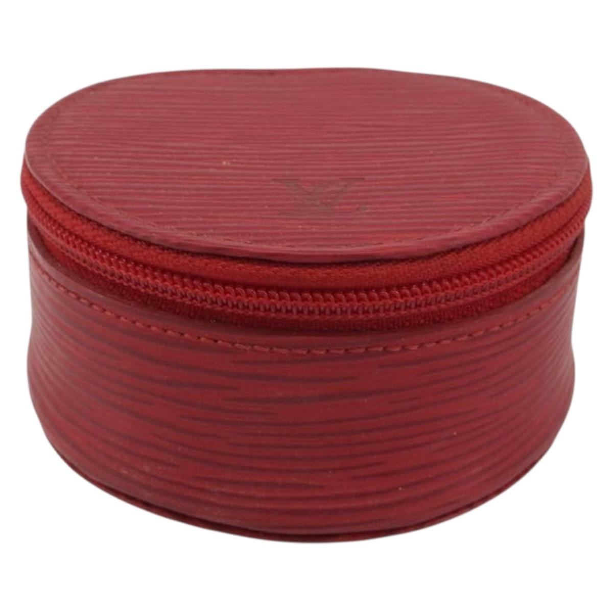 LOUIS VUITTON Epi Ecrin bijou 8 Jewelry Box Red M48227 LV Auth 195155A