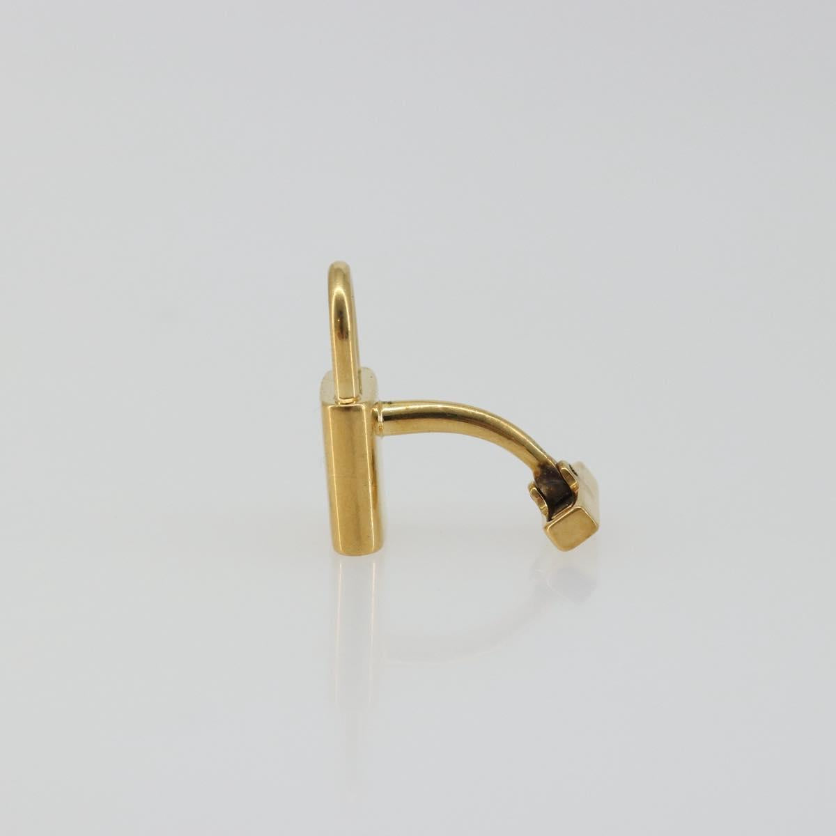 LOUIS VUITTON Padlock Cufflinks Cuffs metal Gold LV Auth 195158