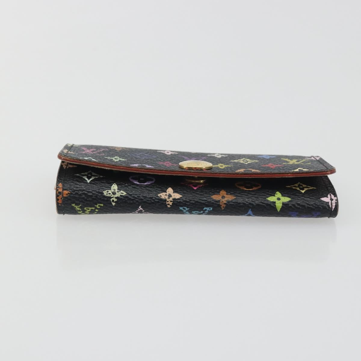 LOUIS VUITTON Monogram Multicolor Multicles 4 Key Case Black M93732 Auth 195163
