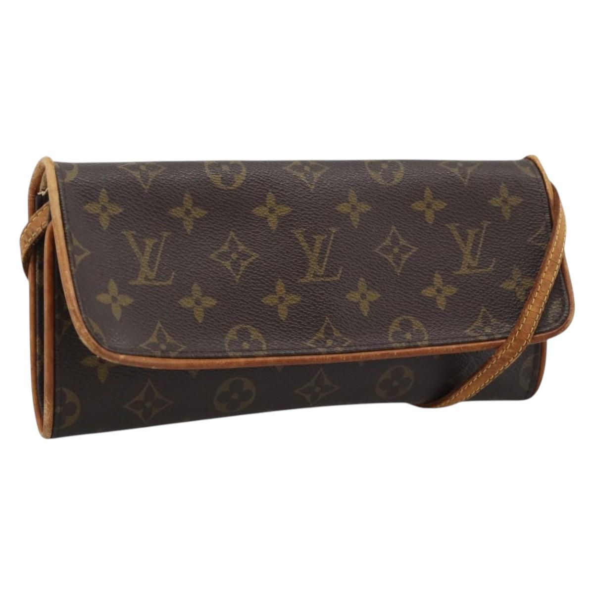 LOUIS VUITTON Monogram Pochette Twin GM Shoulder Bag M51852 LV Auth 195167