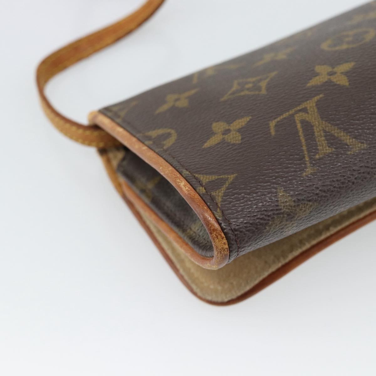 LOUIS VUITTON Monogram Pochette Twin GM Shoulder Bag M51852 LV Auth 195167