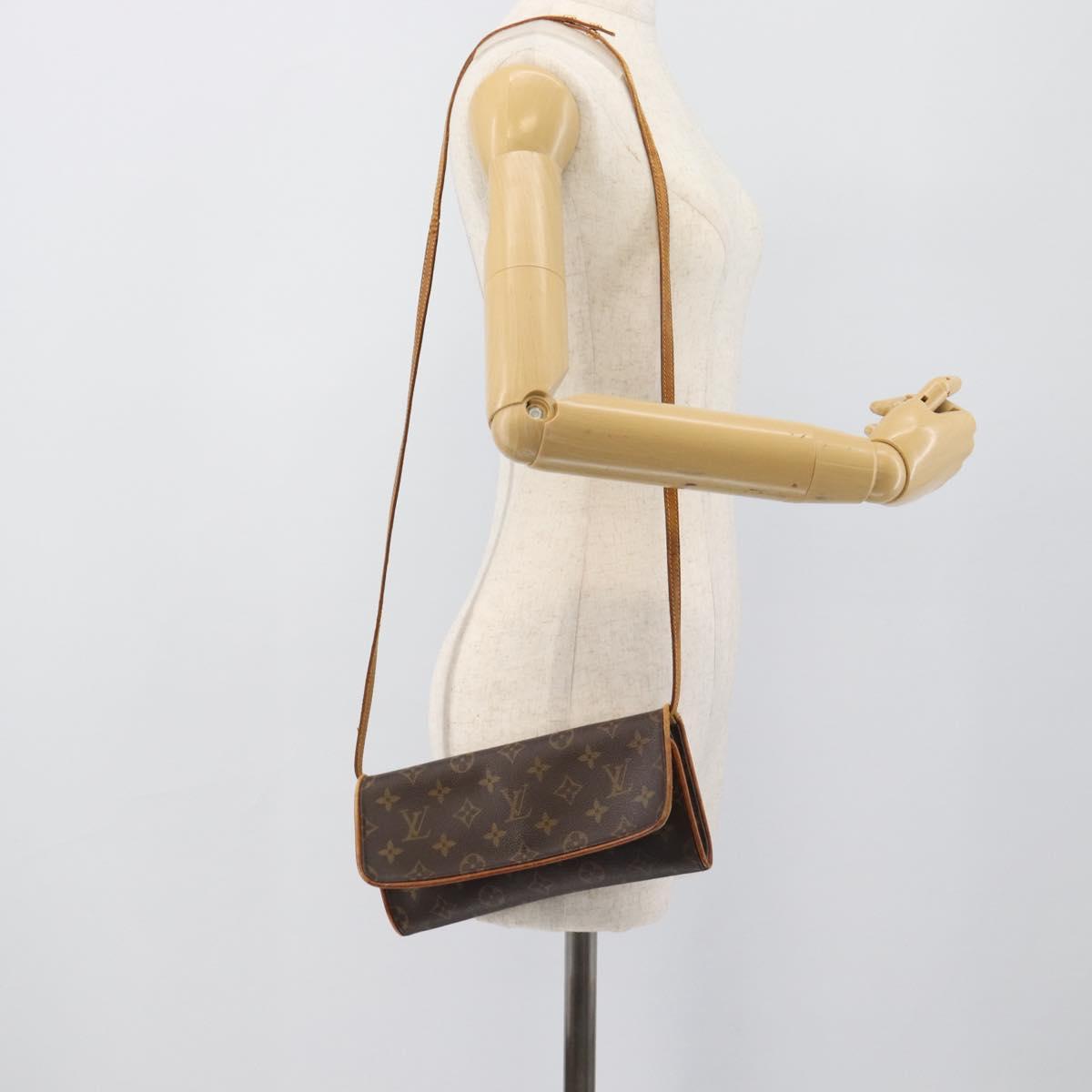 LOUIS VUITTON Monogram Pochette Twin GM Shoulder Bag M51852 LV Auth 195167