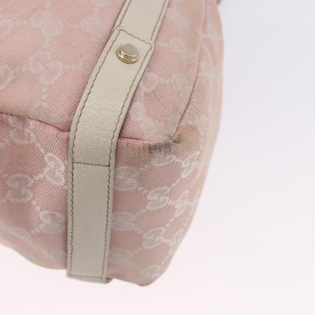 GUCCI GG Canvas Tote Bag Pink Gold 130736 Auth 195171