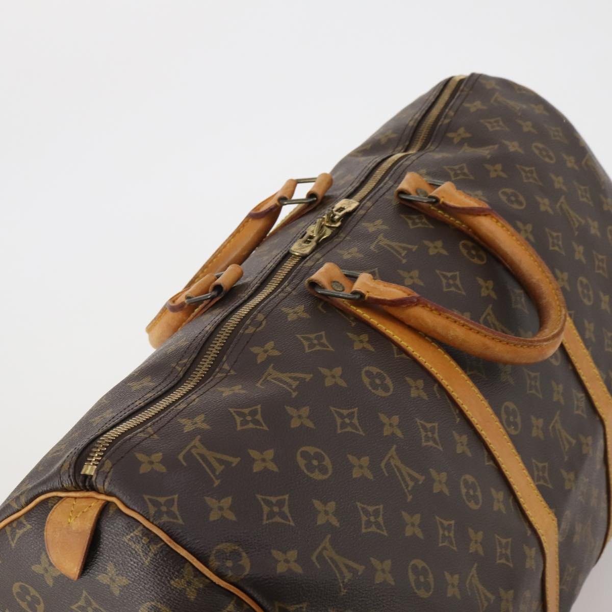 LOUIS VUITTON Monogram Keepall 55 Boston Bag M41424 LV Auth 195172