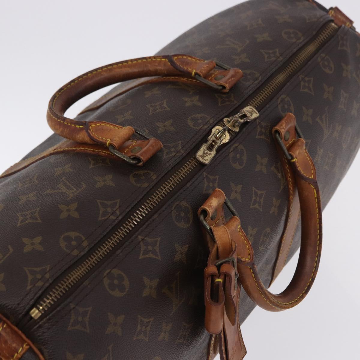 LOUIS VUITTON Monogram Keepall Bandouliere 45 Boston Bag M41418 LV Auth 195177