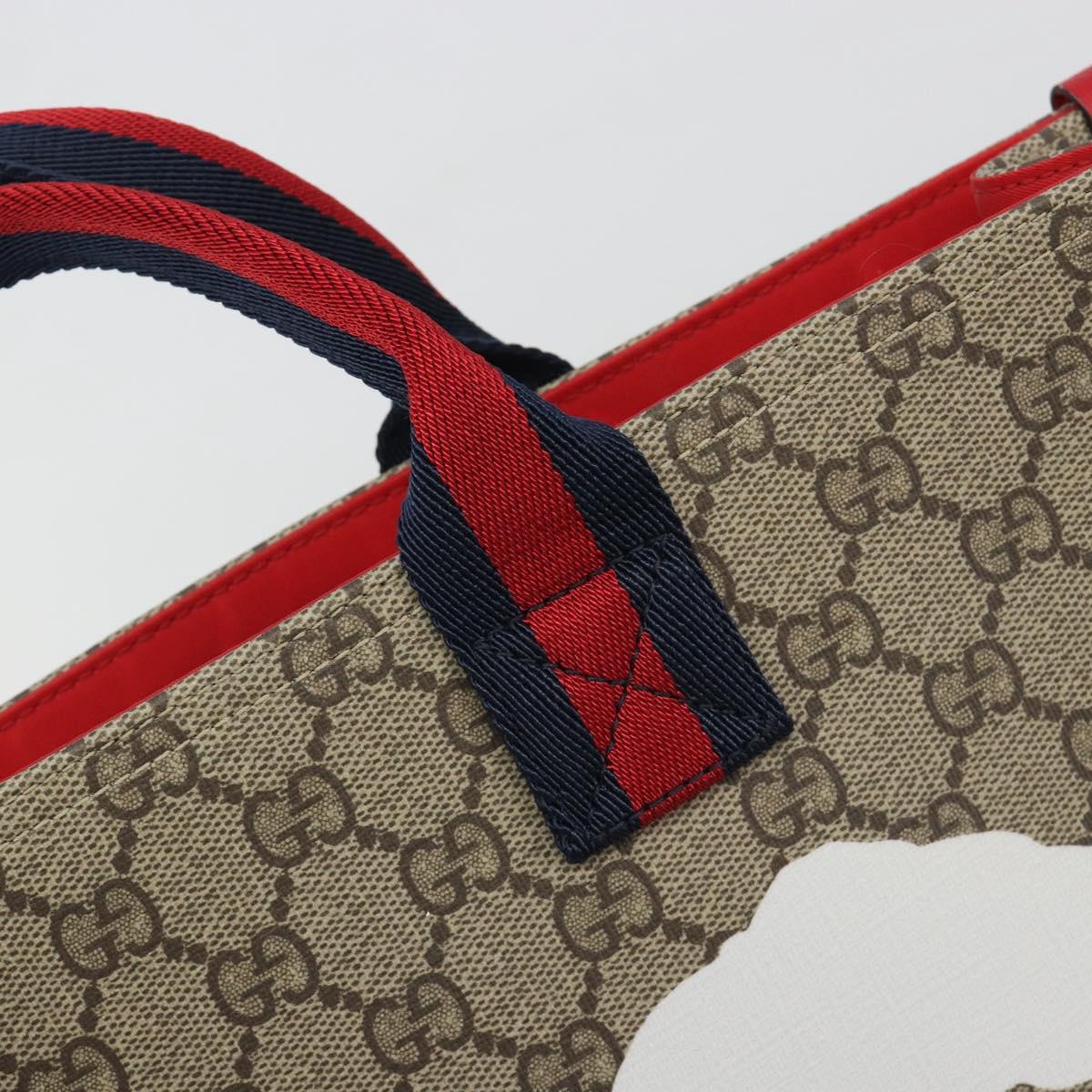GUCCI GG Supreme Children's Tote Bag PVC Beige 605831 Auth 195180M