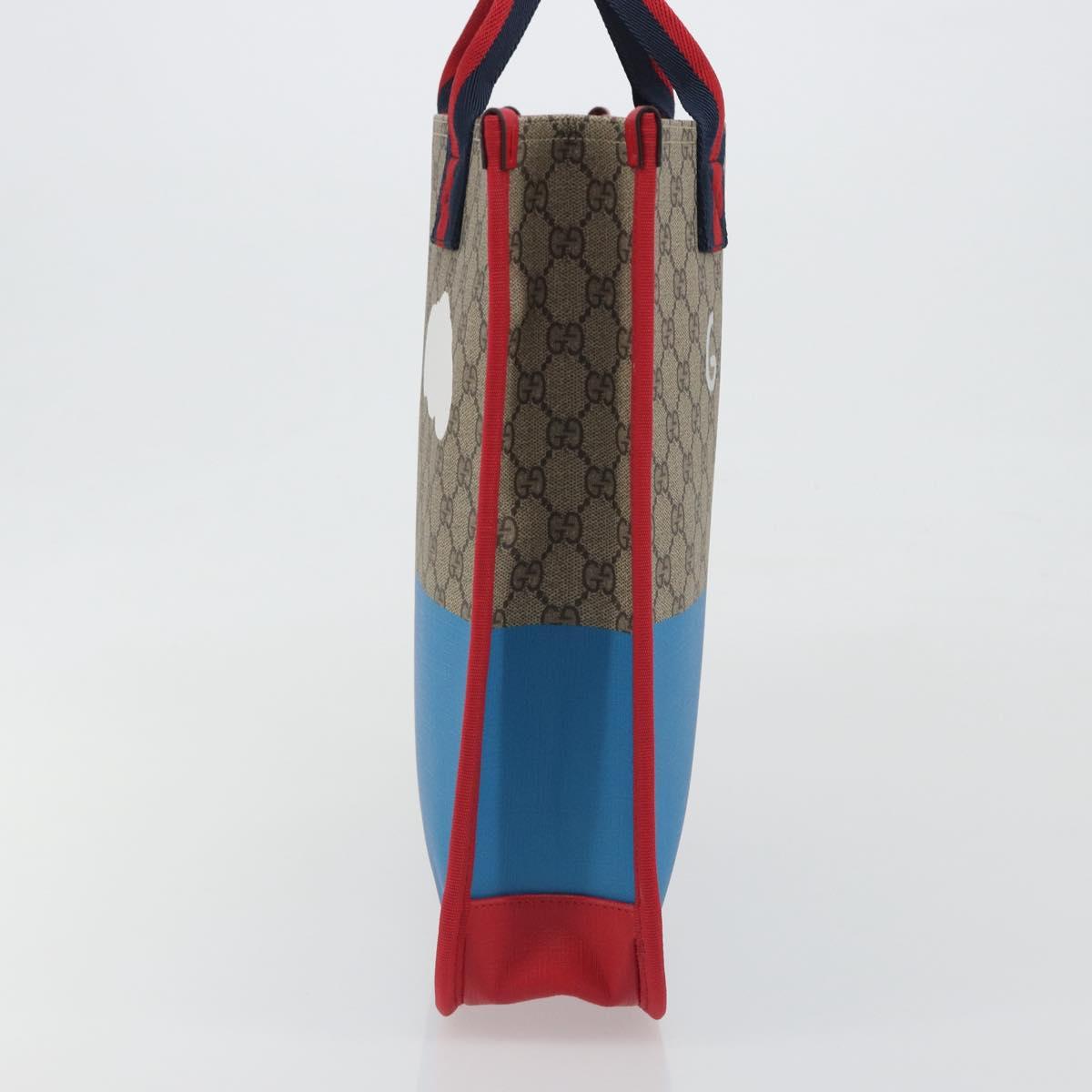 GUCCI GG Supreme Children's Tote Bag PVC Beige 605831 Auth 195180M