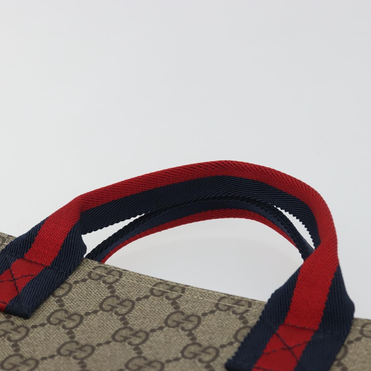 GUCCI GG Supreme Children's Tote Bag PVC Beige 605831 Auth 195180M