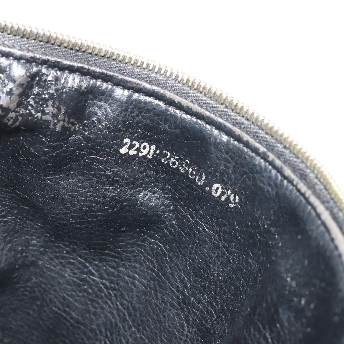 FENDI Zucca Canvas Hand Bag Black Brown Auth 195184A